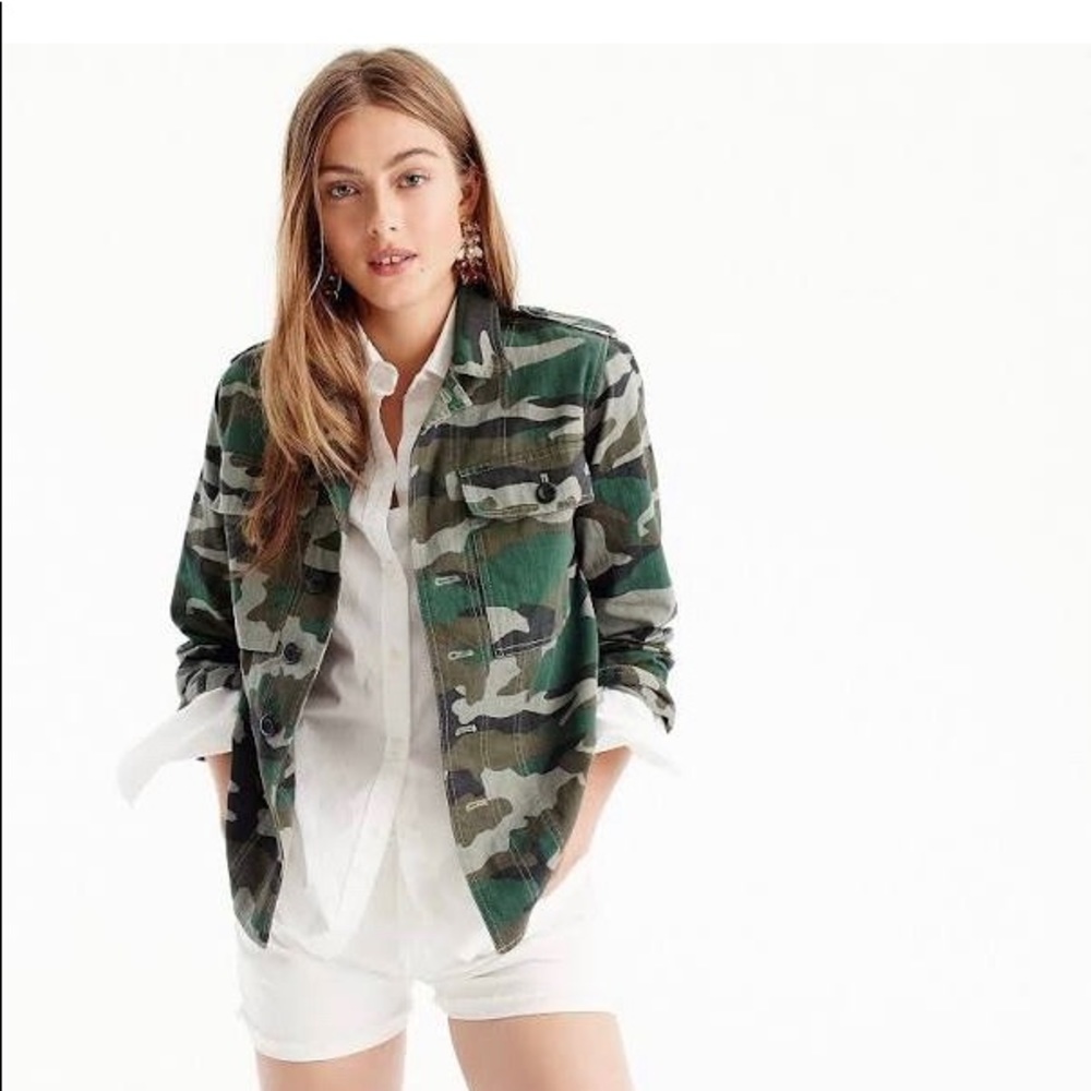 J.Crew Women Camouflage Utility Shirt